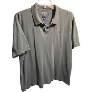 Vintage Chaps Ralph Lauren Shirt Mens XL Green Polo Short Sleeve Cotton Button